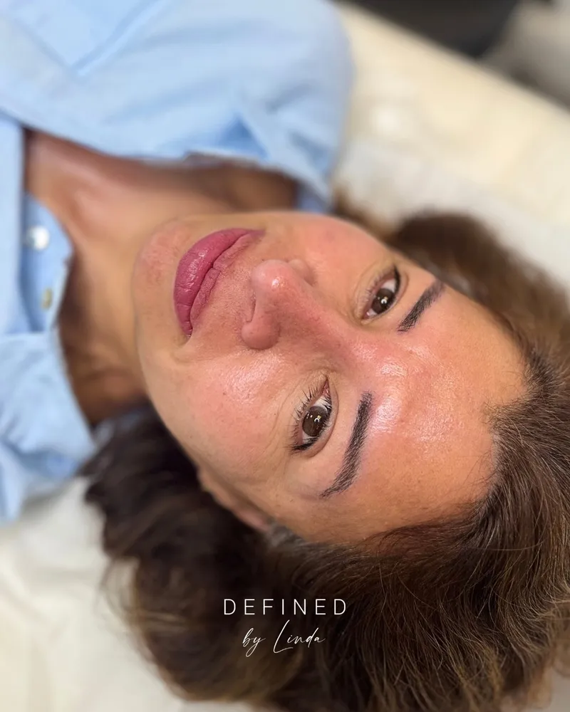 Healed lip blush result with a soft, natural flush of colour